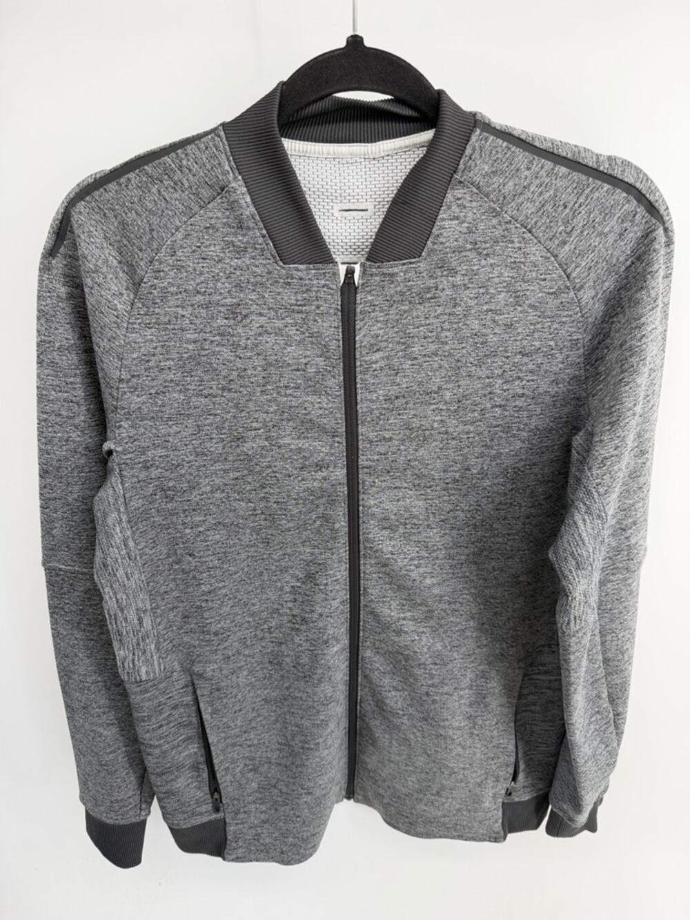 Lululemon Textured Tech athletic athleisure full zip  bomber style jacket sz S